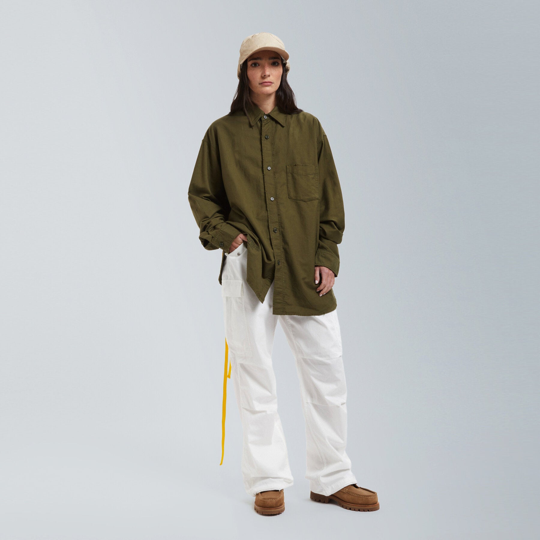 Wasser Sheer Checked Shirt in Green – SVRN